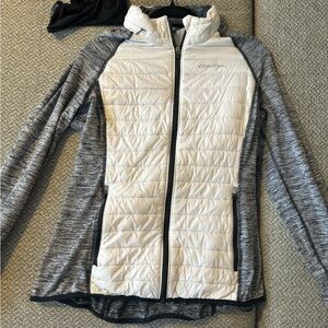 Eddie Bauer Women's White and Black Ski Jacket